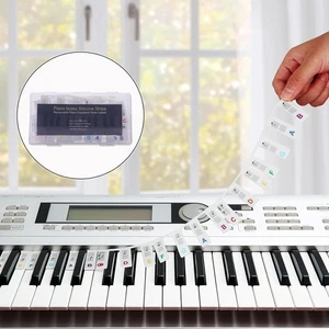 88-Key Piano Notes Guide Removable Silicone Keyboard Stickers Labels Beginner - Picture 1 of 5