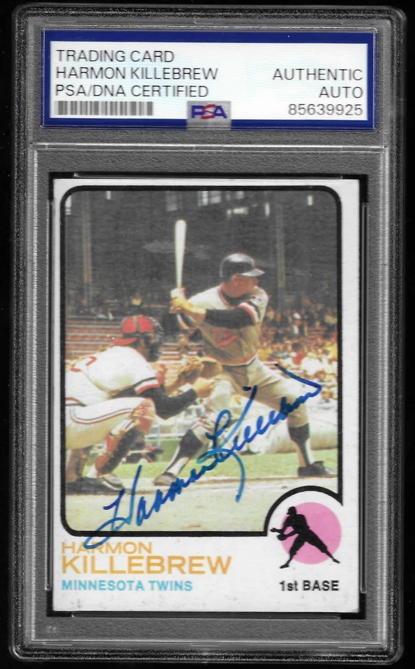 Topps Harmon Killebrew 1973 firmado automáticamente certificado PSA/ADN auténtico! Foto 1 de 1