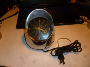 RARE 1973 Kodak Day Raiders Jefferson 500 Vintage Desk Clock Chrome Mid Century - Picture 1 of 9