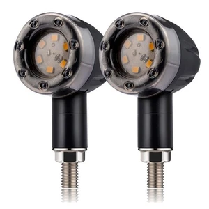 A Pair Motorcycle LED Turn Signals - Brake Running Tail Light Rear Indicator NEW - Picture 1 of 7