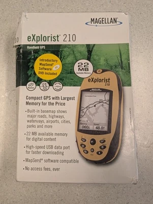 Magellan eXplorist 210 Waterproof Hiking GPS Handheld Navigation Device  - Image 1 of 4