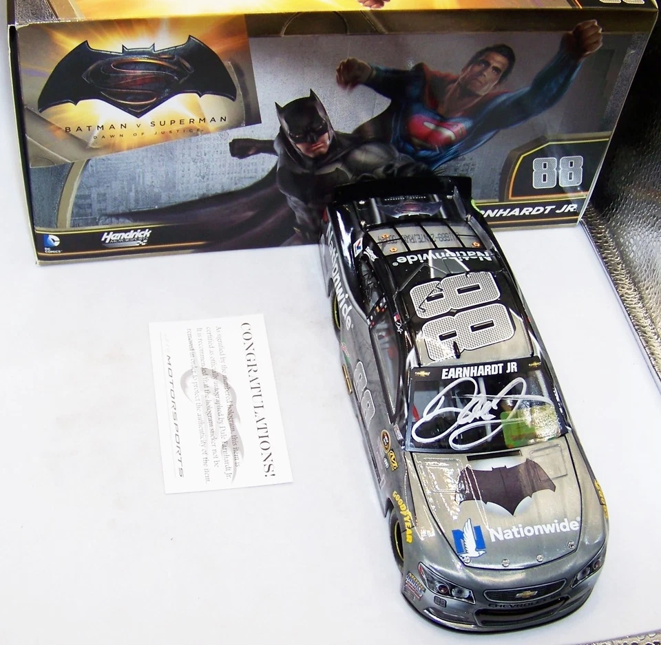 1:24 ACTION 2016 #88 NATIONWIDE DC BATMAN DALE EARNHARDT JR RAW AUTOGRAPHED COA - Image 1 of 4