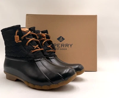 Sperry SALTWATER QUILT Mujer NUEVAS Botas Negras EE. UU. Talla 10 Foto 1 de 4