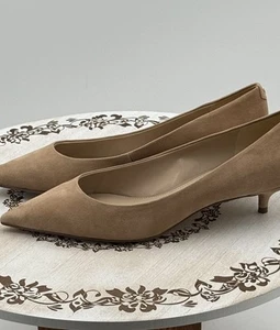 Women’s Sam Edelman Franci Pumps Sz 10 M Kitten Heel Caramel Suede Slip-On Shoes - Picture 1 of 10