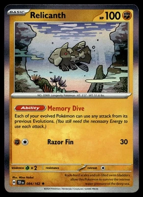 RELICANTH 084/162 RARE TEMPORAL FORCES POKEMON - Image 1 of 4