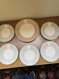 Set Of 7 - KPM Berlin Arkadia Trude Petri Design Cake Plate W/6 Dessert Plates - Picture 1 of 13