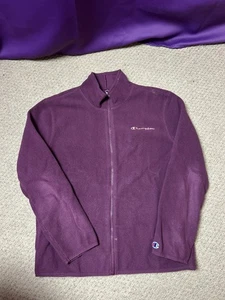Champion Damen Größe Medium lila Fleecejacke Athuentic Athleticwear Reißverschluss - Bild 1 von 6