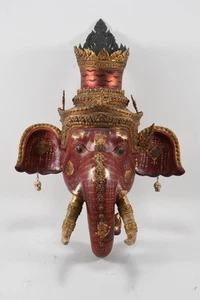 N67B20- Deko Thailand Gottheit Maske Pappmaché - Bild 1 von 12