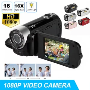 1080P HD Camcorder Digital Video Camera LCD 16MP 16X Zoom DV AV Recorder 2.7" - Picture 1 of 17