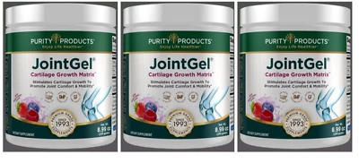 JointGel FORMULA 3 Cans- MIXED BERRY POWDER Purity Products Fortigel/OptiMSM - Image 1 of 2