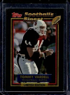 1992 Topps Football's Finest Tommy Vardell RC #43 - Cleveland Browns - Stanford - Image 1 of 2