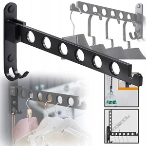 Kleiderhaken Klappbar,Kleiderständer Wandhaken Klapphaken für Balkon 6 Löcher - Bild 1 von 21