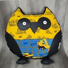 Owly Yours - Eule & KATZE schwere Ausrüstung Thema Überwurfkissen schwarz & gelb Thema 