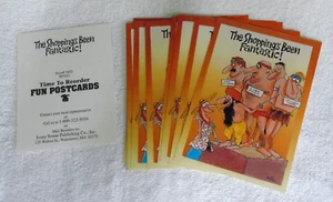 Vintage Post Cards SHOPPING IS FANTASTIC Set of 12 Unused New Old Stock - Picture 1 of 2