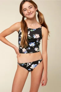 O'Neill Girls Seabright Hi-Neck Tankini Set Size 7 - Picture 1 of 1