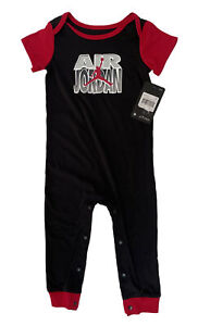 Air Jordan Baby Boy Coveralls, Black Short Sleeve w/AIR JORDAN Logo 18M, 24M NWT