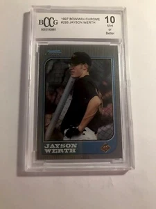 1997 Bowman Chrome #293 Jayson Werth RC Rated 10 bccg Beckett Mint - Picture 1 of 7
