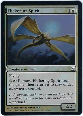 FOIL Flickering Spirit Time Spiral Common – MTG Magic the Gathering Card - Image 1 of 2