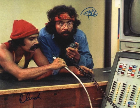CHEECH MARIN TOMMY CHONG UP IN SMOKE AUTOGRAPHED SIGNED 11X14 PHOTO BECKETT BAS Cover