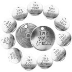  20 Pcs Lettering Charms Silver Jewlery Necklace Pendants Personality