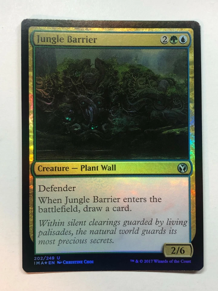 MTG Iconic Masters Jungle Barrier 202 Foil NM/M - Image 1 of 1