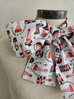 Bow Tie Mad Hatter Costume Black and White Chess Print Alice in Wonderland - Image 1 of 2