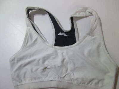 Sujetador Deportivo Amortiguador Talla S Blanco Inalámbrico Sin Forro Espalda Corredora Pullover Logo Foto 1 de 4
