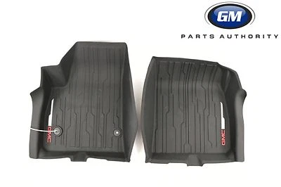 Forros de piso delantero GMC Acadia 2017-2022 84369001 negro azabache con logotipo GMC OEM GM Foto 1 de 4