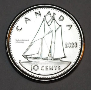 Canada 2023 10 Cents UNC from roll - BU Canadian Dime - Queen Elizabeth II - Picture 1 of 2