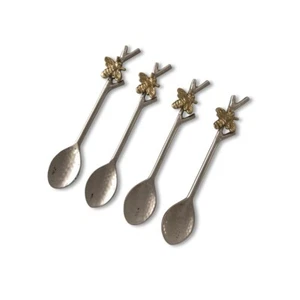 Culinary Concepts London Set Of Four Woodland Bee Coffee Spoons - Picture 1 of 6