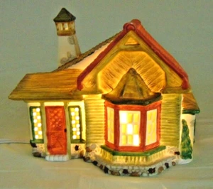 Porcelana en caja Holiday Village Our Town primera edición "The Johnson House" - Imagen 1 de 7