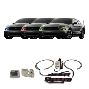 RGB Multi Color IR Headlight Halo kit for Ford Mustang 10-13 - Picture 1 of 11