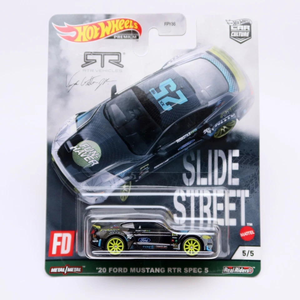 HOT WHEELS '20 FORD MUSTANG RTR SPEC 5 CAR CULTURE SLIDE STREET GRJ80 NUOVA - Immagine 1 di 4