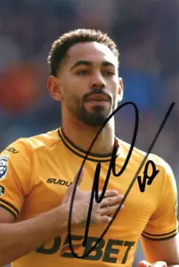 WOLVES & BRAZIL: MATHEUS CUNHA SIGNED 6x4 ACTION PHOTO+COA - Picture 1 of 1