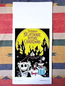 Locandina THE NIGHTMARE BEFORE CHRISTMAS Tim Burton 1993 Poster Cinema Originale - Foto 1 di 1
