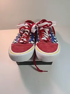 VANS Old Skool Pro x Brighton Zeuner rojo azul tablero de ajedrez 7,5 para hombre/9,5 para mujer - Imagen 1 de 13