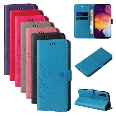 Mobile phone case for Samsung Galaxy A50 / A51 mobile case flowers cover 9H screen glass - Image 1 of 3