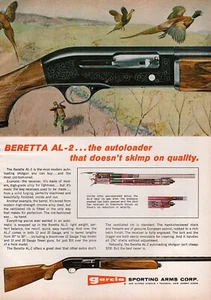 1969 Beretta AL-2 Auto-Loader Shotgun Original Color Print Ad - Bild 1 von 1