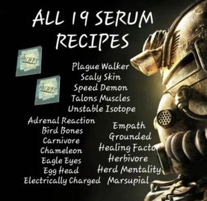 Fallout 76 Xbox Items! All 19 Serum Recipe Plans! - Picture 1 of 1