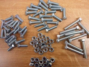 M7 HEXAGON HEAD SETSCREW AND NUT ASSORTMENT X 100 Pieces! High Tensile, BZP. - Picture 1 of 2