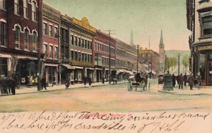 Center Street, Rutland Vermont Vintage PC Ungedimmte Rückseite verschickt 1907 - Bild 1 von 2