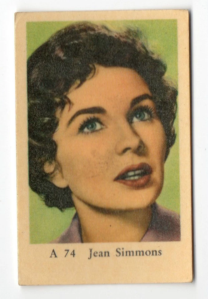 1950s Swedish Film Star Card A Set #74 British Actress Jean Simmons - Image 1 of 1