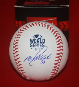 AJ MINTER Atlanta Braves Signed 2021 WORLD SERIES MLB Baseball BAS COA WY01858 - Picture 1 of 2