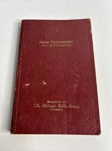 Vintage New Testament Red Letter Edition Bible By The Children’s Bible Society - Picture 1 of 10
