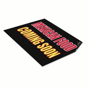 Car Magnet Set of 2 Mexican Food Coming Soon Car Advertising Industrial Sign - Picture 1 of 7