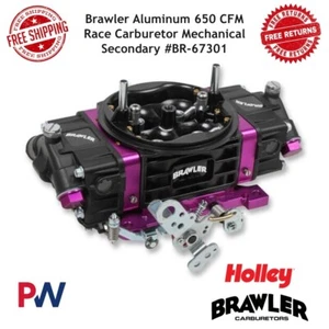 Brawler Aluminum 650 CFM Race Carburetor Mechanical Secondary #BR-67301 - Picture 1 of 15