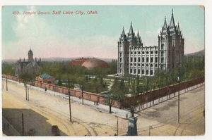 Temple Square, Salt Lake City, Utah Postkarte "The Bureau" um 1900 - Bild 1 von 2