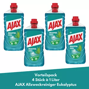 Ajax Allzweckreiniger Eukalyptus 1 Liter - Bodenreiniger (4er Pack) - Bild 1 von 7