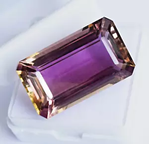 26.00 Ct Beautiful Natural Ametrine Emerald Cut Certified Loose Gemstone - Picture 1 of 9