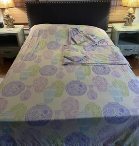 Juego de funda nórdica funda de almohada Queen 5 piezas F/Q jarrón reversible Company C 100 % algodón - Imagen 1 de 18